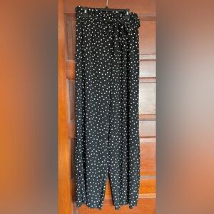 See You Monday Black and White Paperbag Pants